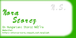 nora storcz business card